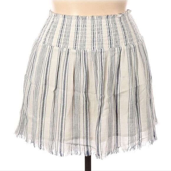 NWOT Aerie Smocked Gauze Frayed Hem Gauze Boho Skirt M - Picture 3 of 10